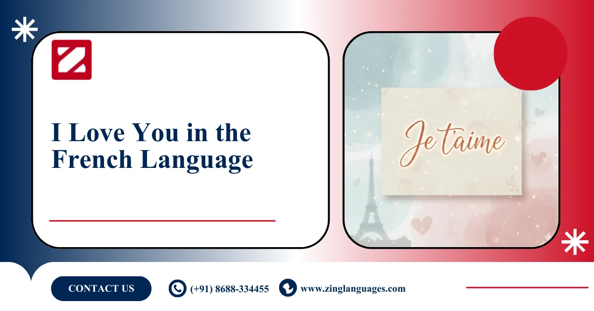 I Love You in the French Language